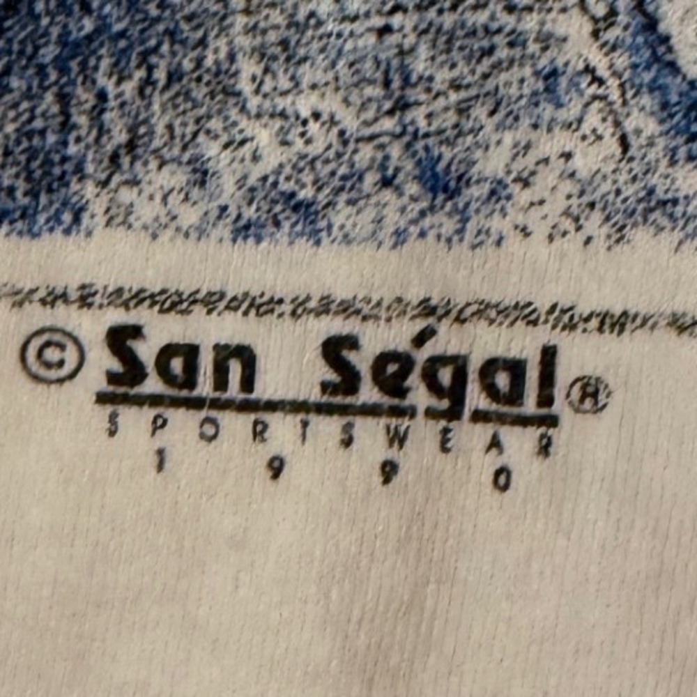 Vtg San Segal Beaver Creek Ski Tank Top Mens White Neon Graphic‎ 90s autographed - Picture 8 of 8